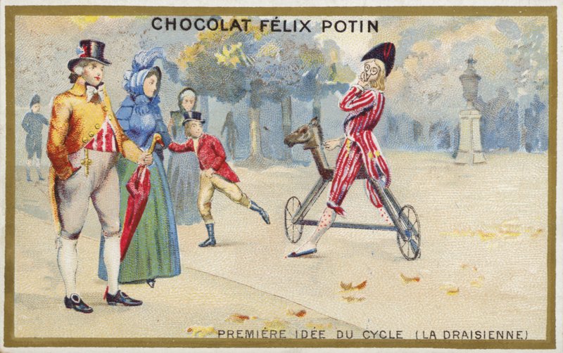Cykelns första idé, La Draisienne av French School
