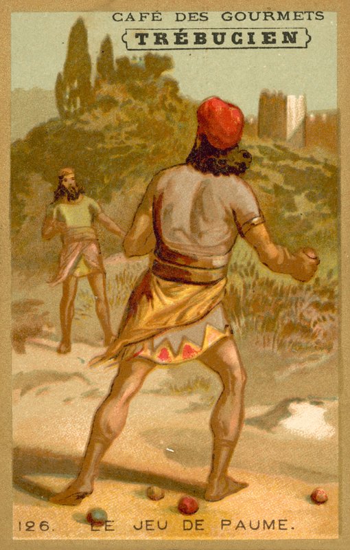 Spelet tennis (chromolitho) av French School