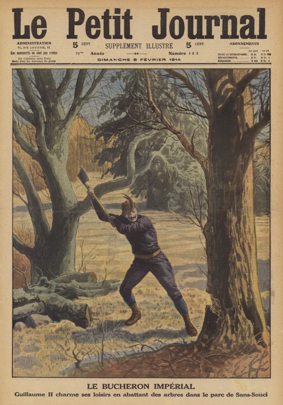 Den kejserliga skogshuggaren (färg litho) av French School