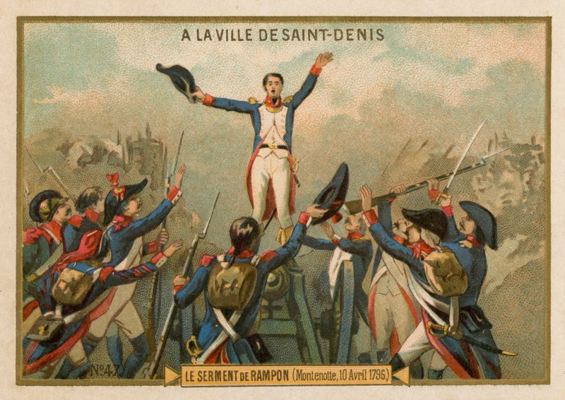 Rampons ed, Montenotte, 10 april 1796 av French School