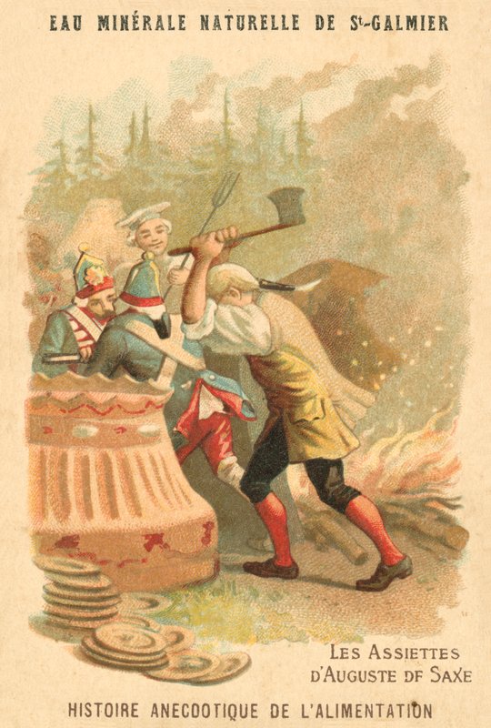 Plåtarna i Augusti av Sachsen (chromolitho) av French School