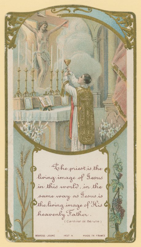Prästen är den levande bilden av Jesus i denna värld, på samma sätt som Jesus är den levande bilden av sin himmelske Fader av French School