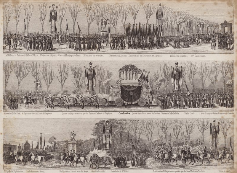 Processionen för återbegravningen av Napoleon, Paris, 1840 av French School