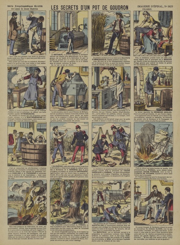 Hemligheterna bakom en tjära (färg litho) av French School
