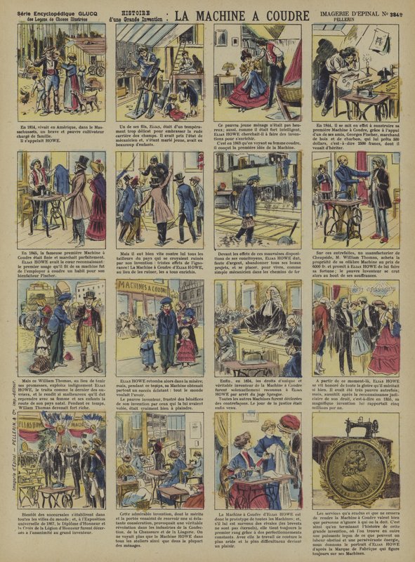 Symaskinen (färg litho) av French School