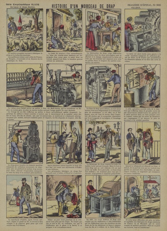 Berättelsen om en bit ylletyg (färg litho) av French School