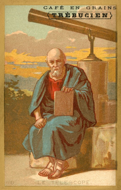 Teleskopet (chromolitho) av French School