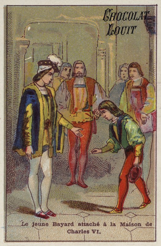 Den unge Bayard knuten till Charles VI:s hus av French School