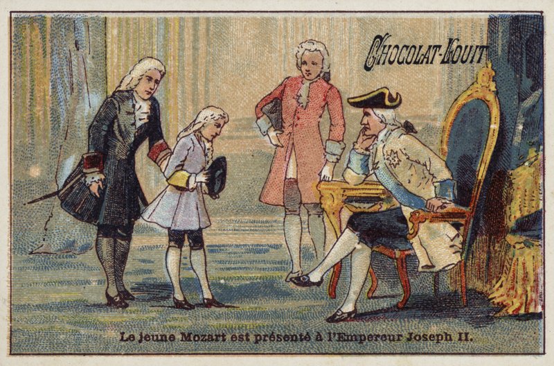 Den unge Mozart presenteras för kejsaren Josef II av French School