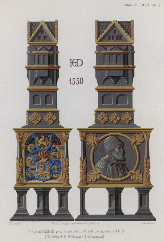 Kakelugn från 1550 av French School