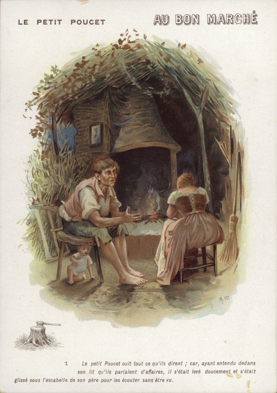 Tom Thumb, vedhuggare och fru av French School