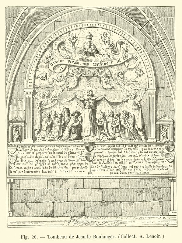 Tomb of Jean the Bager, Collect A Lenoir av French School