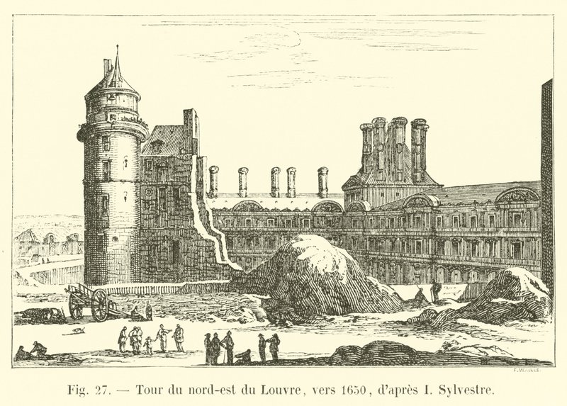Louvrens nordöstra torn, cirka 1650, efter I Sylvestre av French School