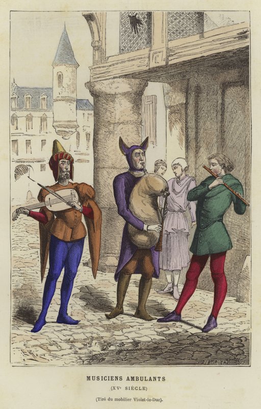 Resande musiker, 1400-talet av French School