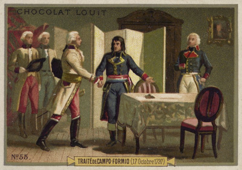 Fördraget i Campo Formio, Italien, 17 oktober 1797 av French School