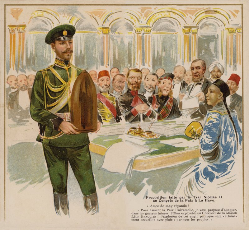 Tsar Nicholas II av Ryssland vid den första Haagkonferensen av French School