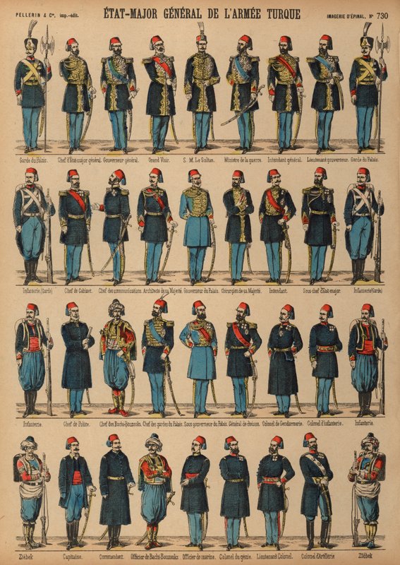 Uniformer av den osmanska turkiska armén av French School
