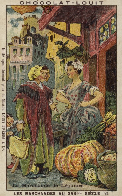 Grönsaksförsäljare, 1700-tal av French School