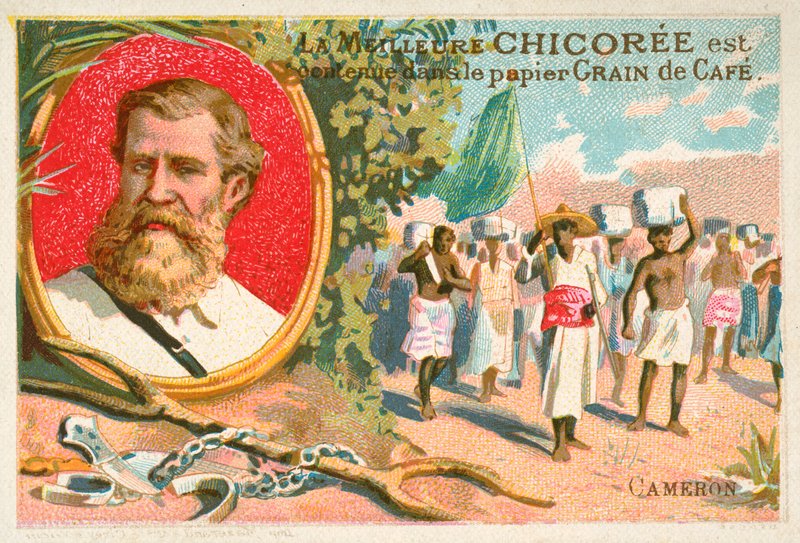 Verney Lovett Cameron, brittisk upptäcktsresande (chromolitho) av French School