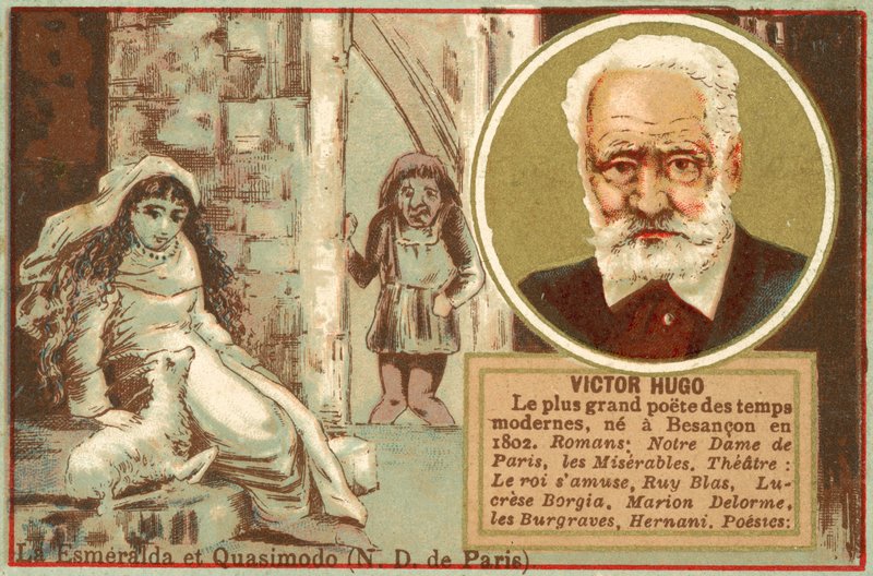 Victor Hugo, fransk författare (chromolitho) av French School