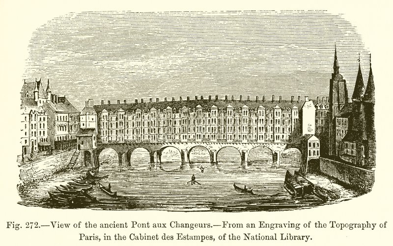 Utsikt över den gamla Changers Bridge av French School