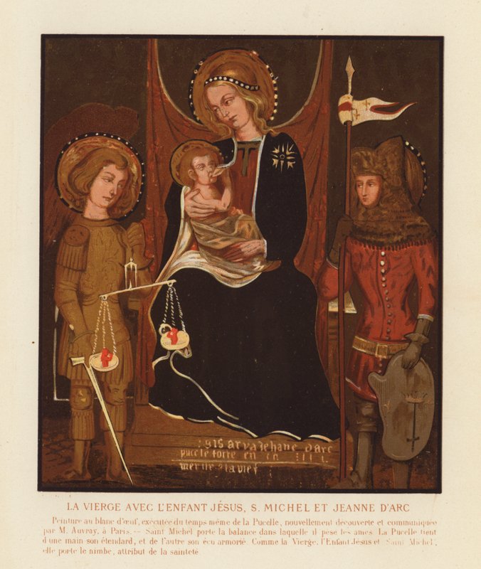 Virgin and Child med St Michael och Jeanne d