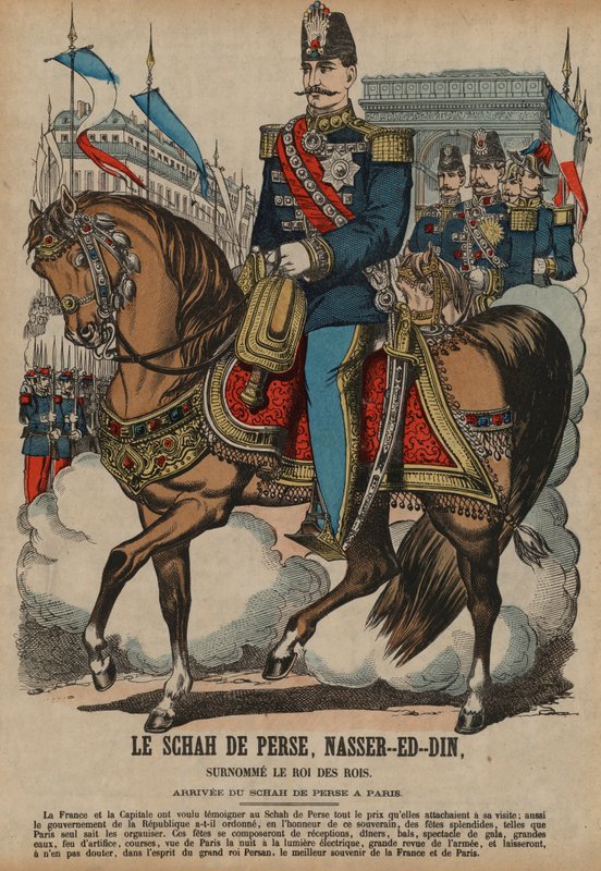 Besök av Naser al-Din, Shah av Persien, i Paris av French School