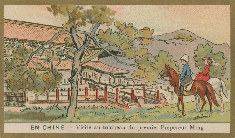 Besöker den första Ming-kejsarens grav, Kina av French School