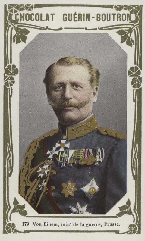 Von Einem, krigsminister, Preussen (färgad bild) av French School