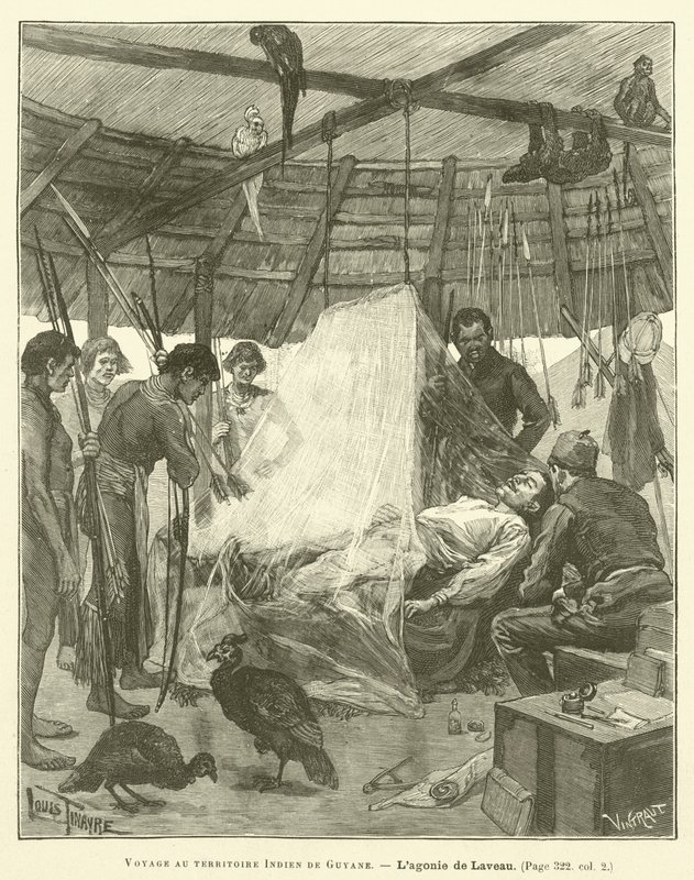 Resa till Guyanas indiska territorium (gravyr) av French School