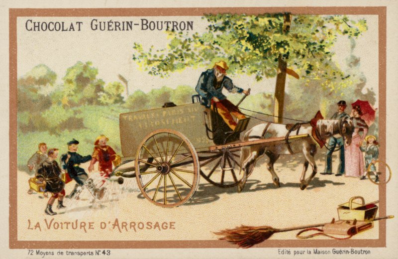 Vattenkärra (chromolitho) av French School