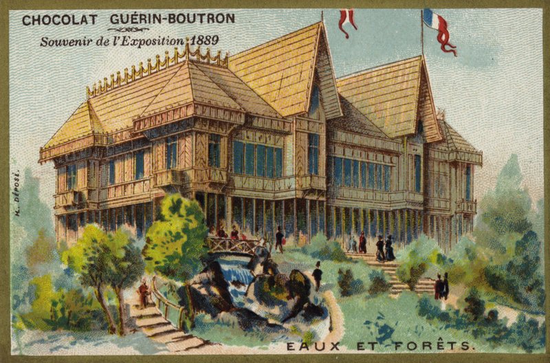 Vatten och skogar (chromolitho) av French School