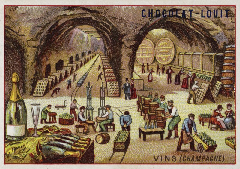 Vintillverkning (champagne) av French School