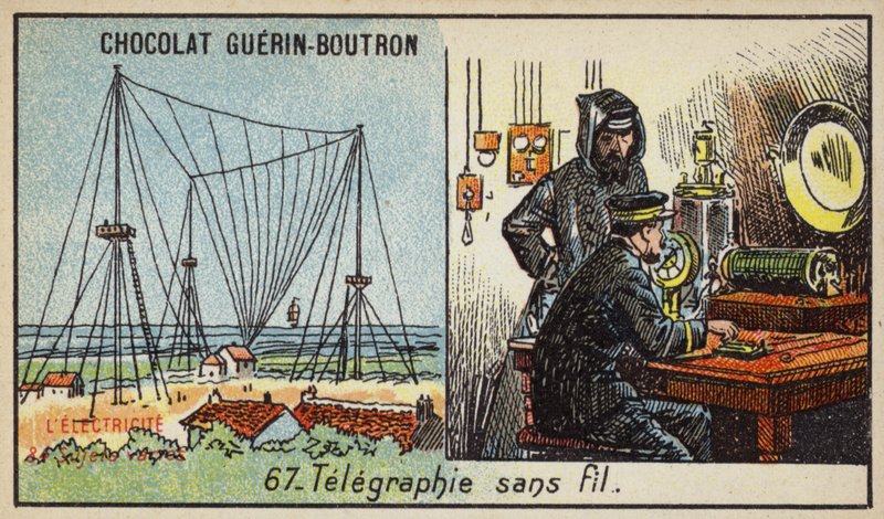 Trådlös telegrafi (chromolitho) av French School