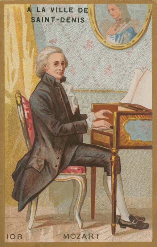Wolfgang Amadeus Mozart, österrikisk klassisk kompositör från 1700-talet av French School