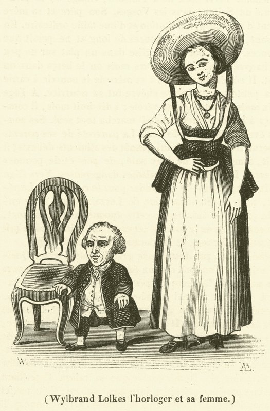 Wylbrand Lolkes klockor och hans fru (gravyr) av French School