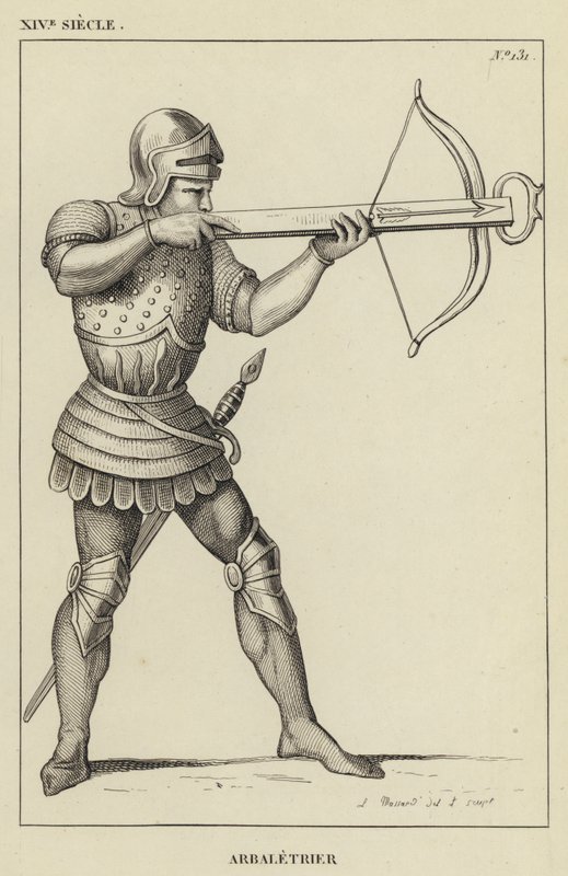 XIV Siecle, Arbaletrier (gravyr) av French School
