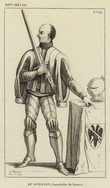 XIV Century, Du Guesclin, Frankrikes konstapel (gravyr) av French School