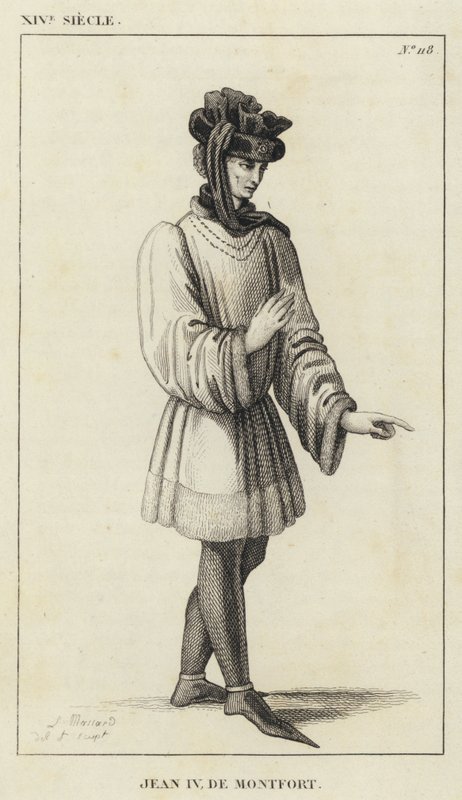 XIV Century, Jean IV de Montfort (gravyr) av French School