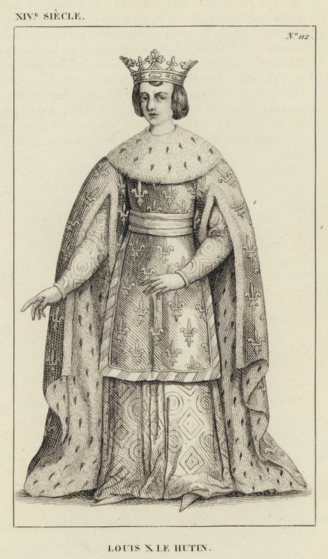 XIV Century, Louis X le Hutin (gravyr) av French School