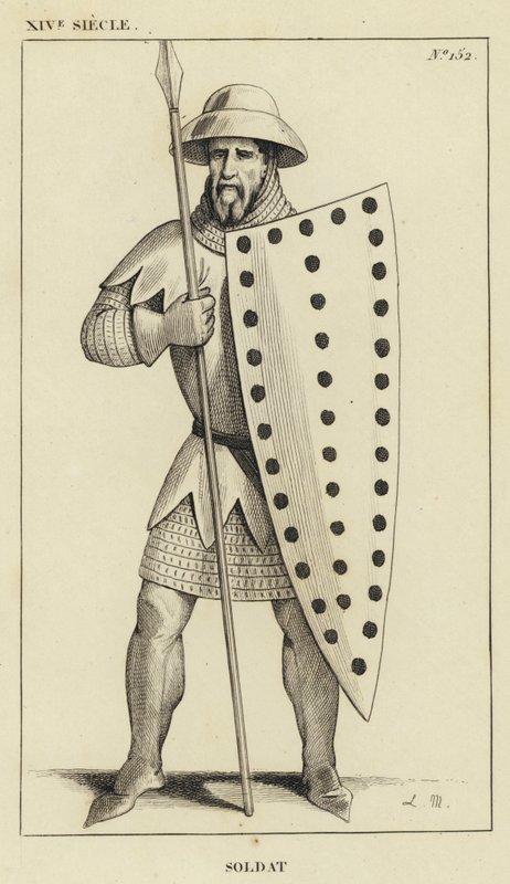 XIV Century, Soldat (gravyr) av French School