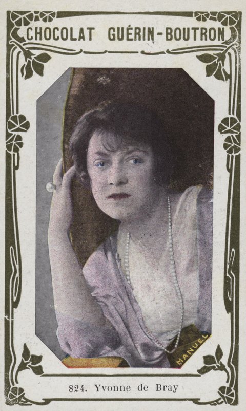 Yvonne de Bray (färgad bild) av French School