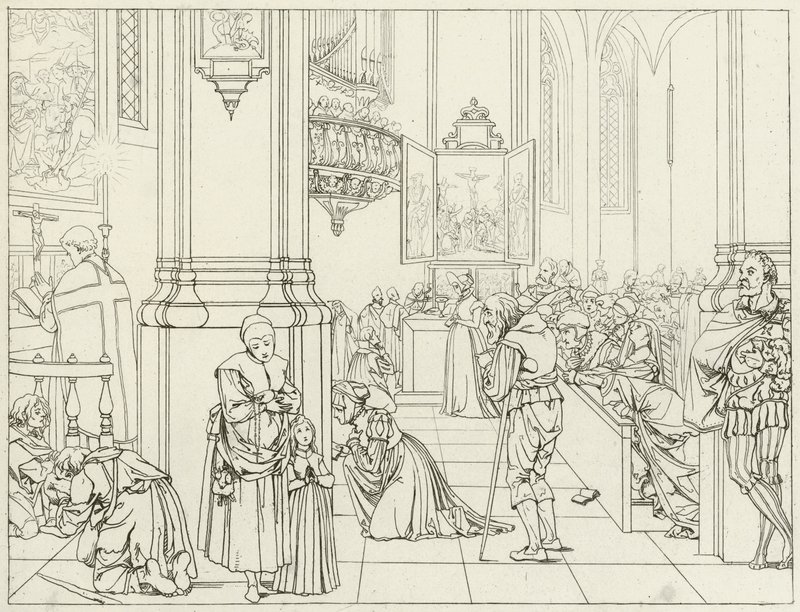 Illustration till Goethes Faust (gravyr) av Friedrich August Moritz Retzsch