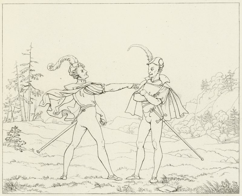 Illustration för Goethes Faust av Friedrich August Moritz Retzsch
