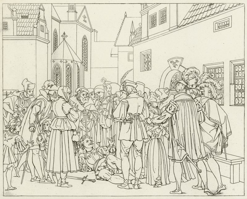 Illustration för Goethes Faust av Friedrich August Moritz Retzsch