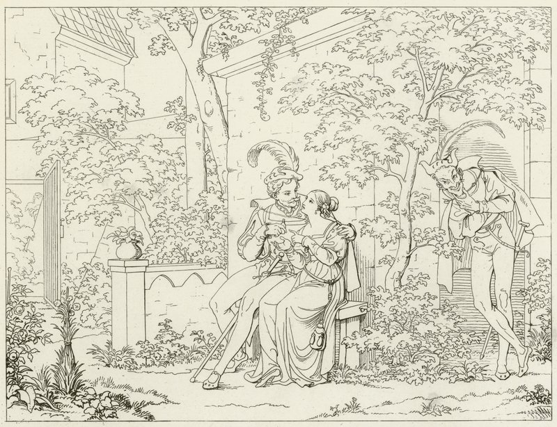 Illustration för Goethes Faust av Friedrich August Moritz Retzsch