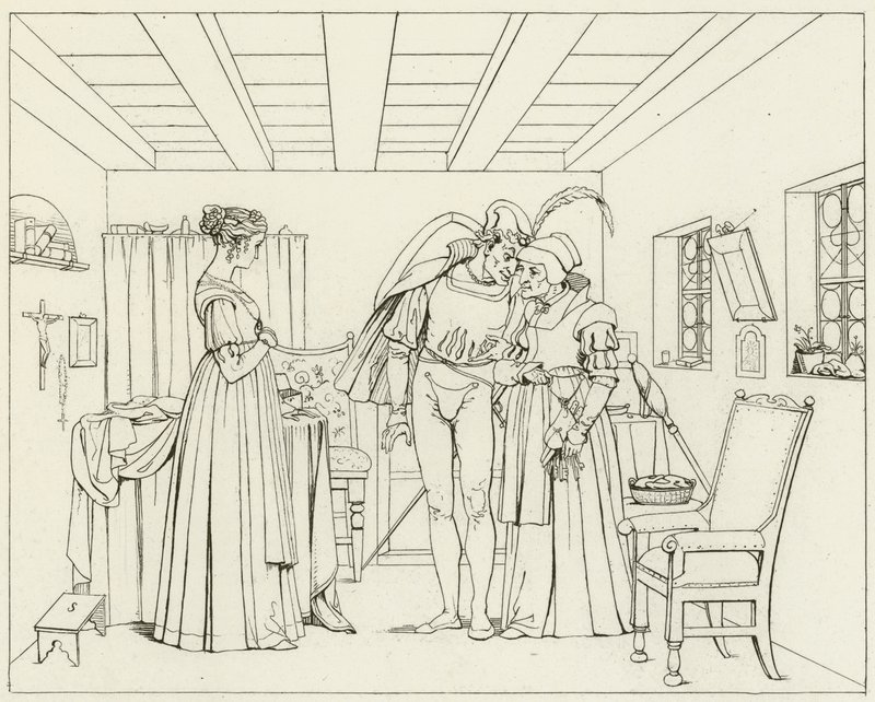 Illustration för Goethes Faust av Friedrich August Moritz Retzsch