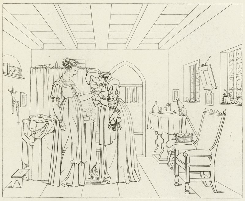 Illustration för Goethes Faust av Friedrich August Moritz Retzsch