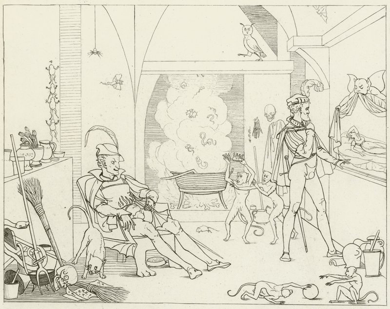 Illustration för Goethes Faust av Friedrich August Moritz Retzsch