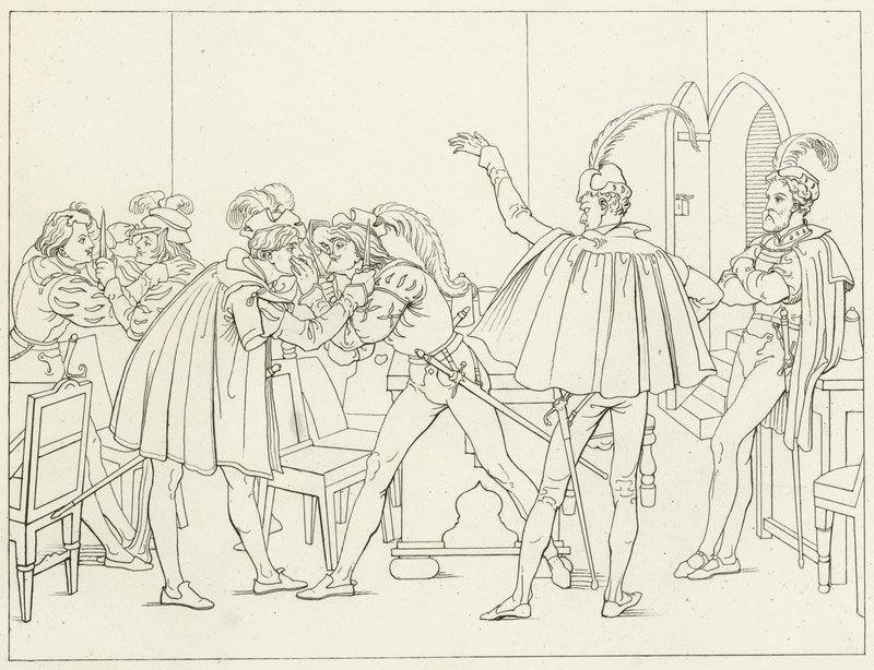 Illustration för Goethes Faust av Friedrich August Moritz Retzsch